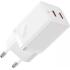 Baseus GaN5 Pro Fast Charger Dual Type C Port, 40W EU, BCT technology- White